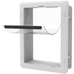 Essential Pet Door for Screens, Doors and Walls up to 2.17" Thick, for Dogs and Cats up to 11 lbs, Small, White