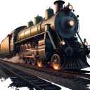 Vintage Steam Train Realistic Nostalgia Vehicle Wall Art Sticker Designs Vinyl Stickers for Home House Walls Rooms Windows Bedroom Decoration Size (26x26 inch)