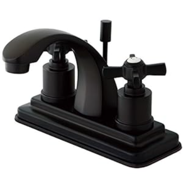 KINGSTON BRASS KS4645ZX Millennium 4-Inch Centerset Lavatory Faucet with Brass Pop-Up, Oil Rubbed Bronze