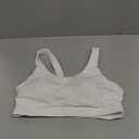 RUNNING GIRL High Impact Sports Bras for Women, Racerback White Bra Workout Crop Tank Tops Longline Sports Bra Push up(WX2667 White, XL)