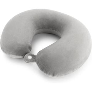 Neck Pillow Airplane - Memory Foam Travel Pillow for Head and Neck Support Suitable for Sleeping Airplane,Traveling,Self-Driving Cars,Home,Office,Soft Washable Cover(Grey)
