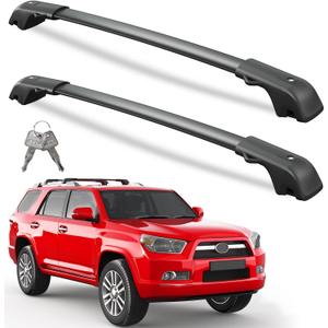 300lbs Lockable Roof Rack Cross Bars Compatible with Toyota 4Runner 2010-2024 with Side ROOF Rails, Heavy Duty Aluminum Roof Rails Crossbars Cargo Canoe Black Rooftop Cargo.