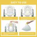 Commode Liners with Absorbent Pads for Bedside Commode, 100 Lemon Scented Bedside Commode Liners and 100 Commode Pads, Commode Toilet Camping Toilet Bags