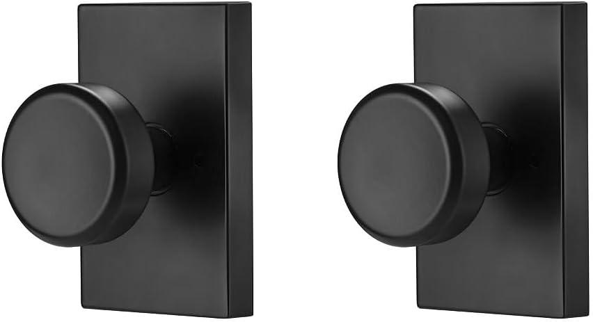 STARPY Black Door Knobs Interior,Interior Door Handles for Closet,Pismo Doorknob Dummy