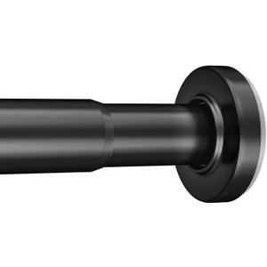 AmazerBath Spring Tension Shower Curtain Rod, 31-75 Inches Heavy Duty Tension Rod Rust Proof Bathroom Curtain Rod, Adjustable No Drill Easy Segmented Installation, Black