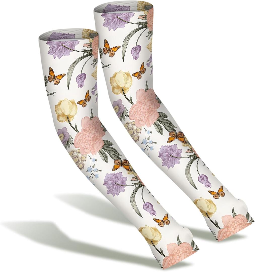 ShinHye Gardening Sleeves UV Protection Cooling Sleeves Seamless Farmers Sleeves Arm Sleeves for Gardening UPF 1000+
