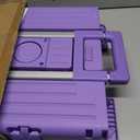 Folding Utility Cart Portable Rolling Crate Handcart Shopping Trolley Collapsible Tool Box, with Lid, Basket on 4 Rotate Wheels, for Grocery, Shopping, Office, Storage, Teacher (Purple)