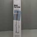 24 Inches Tall Retractable Dog Gate for The House, Short Baby Gates to Step Over, Extends up to 55" Wide, Reinforced Mesh Puppy Gate for Doorways, Step Over Pet Gate for Stairs, Indoor/Outdoor (White)