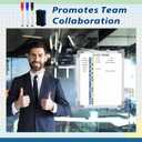 Lincia in and Out Magnetic Dry-Erase Board 16" x 12" Aluminum Framed White Board with Lines 21 Names with Magnetic Dry-Erase Marker, Eraser, and 20 Magnets Wall-Mounted for Office Employee