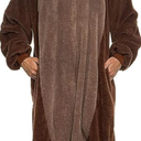 Funziez! Sherpa Bear Adult Onesie - Animal Halloween Costume - Plush Teddy One Piece Cosplay Suit for Adults, Women and Men, Size M