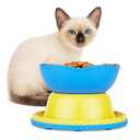 Hertzko Elevated Slow Feeder Bowl - Cat & Dog Puzzle Feeder - Raised Cat & Dog Bowl