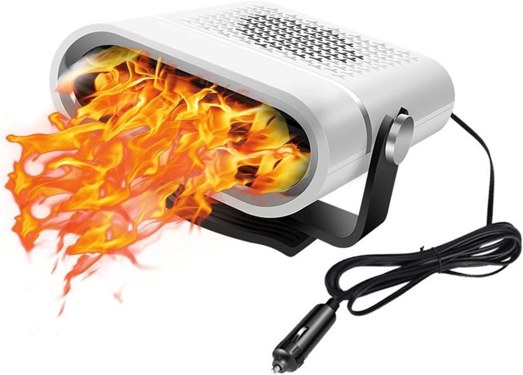 12 Volt Heater For Car 150W Fast Heating Cooling Fan Defogger & Defroster 360 Rotation Portable Car Heater That Plugs Into Cigarette Lighter Small Air Heat 202510