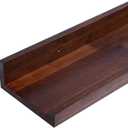 MBYD Floating Shelves 3 Same Dimensions, 48 Inch Deep Walnut Solid Wooden Shelves for Wall, Wall Mount Picture Ledge Shelf, Hanging Photo Display Shelf for Bedroom, Kitchen, Office, Living Room