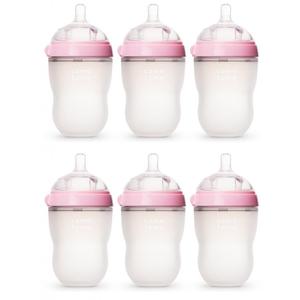 Comotomo Natural Feel 8oz. Bottle 6 Pack - Pink
