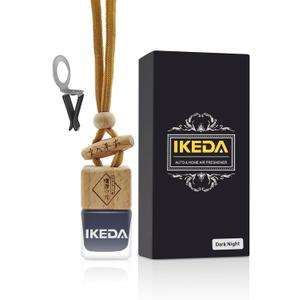 Ikeda Car Air Freshener: Hanging Car Smell Air Freshener | 10ml Hanging Car Perfume | Long Lasting Fragrance | Strong Scents Diffuser for Auto Home (Dark night|Square)
