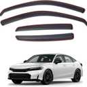 in-Channel Rain Guards for Honda Civic Sedan 2022 2023 2024 2025 2026 Side Windows Vent Deflectors Visors Shades 4Pcs