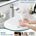 LIFG Brushed Nickel Vessel Sink Faucet, Tall Waterfall Bathroom Faucet, Single Handle One Hole Mixer Bowl Tap with Large Rectangular Spout, Bar Sink Faucet Lavatory Vanity