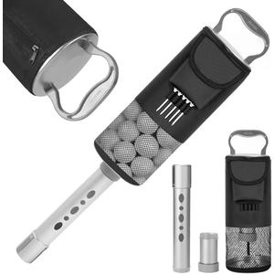 HOW TRUE Shag Bag for Golf Balls, Golf Ball Retriever with Detachable Aluminum Alloy Tube, Golf Shag Bags, Hold up to 70 Balls (with extra pocket)