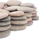 [About 93 PCS - 100 PCS](18 Pounds) Craft Rocks,Painting Rocks,2"-3.6" River Rocks,Smooth Rocks,Flat Rocks,DIY Stones,Arts Stones