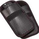 Faraday Key Fob Protector - 2 Pack Mini Anti-theft Pouch Key Fob RFID Signal Blocking Faraday Bag for Key Fob (Black1)
