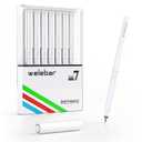 White Ink Gel Pens Compatible with Cricut Maker 3/Maker 4/Maker/Explore 3/Explore 4/Air 2/Air, 7 Pack Medium Point Pens for Drawing, Lettering, Adding Highlights