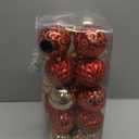 20 pcs Christmas Tree Balls, 3.16" Shatterproof Christmas Ornament Decorations for Christmas Tree Hanging Decorative Red Gold Bauble Set for Home Party Wedding Decor