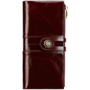 shuainiu Women's RFID Blocking Wallet Soft Leather Clutch Money Ladies Purse Slim Card Holder Organizer Zip Pocket (3020-Coffee)