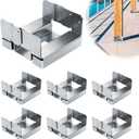 6pcs 6"x6" Post Base for Concrete,Heavy Duty Post Anchor Base Aluminum-zinc Plated with 1" Standoff for Deck Patio/Gazebo/Pergola
