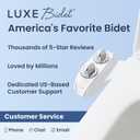 LUXE Bidet NEO 120 Plus - Single Nozzle, Non-Electric Bidet Attachment for Toilet Seat, Patented Slide-In Install, 360 Self-Clean, EZ-Lift to Clean, Rear Wash (Chrome)