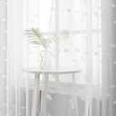 Tollpiz White Leaf Sheer Curtain Bedroom 38 x 63 Inches