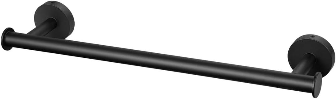 Matte Black 16 inch Towel Rack Holder Wall Mounted for Bathroom, SUS304 Stainless Steel Bath Towel Bar Bathroom Hardware