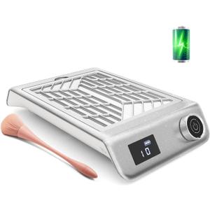 Achzzy Professional Nail Dust Collector, 48W Rechargeable Nail Vacuum Dust Collector with Filter, Quiet Nail Dust Suction Machine Nail Tech Supplies for Manicure Pedicure Acrylic Nail Polishing