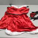 RSLOVE Sexy Christmas Lingerie For Women Santa Babydoll Chemise Red Costume with 4PCS Garters Belt (Large)