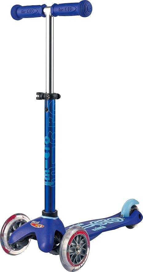 Micro Kickboard | Maxi Foldable LED Kids Scooter for Ages 5-12 | Children up to 110 lbs | 3 Wheel Lean-to-Steer Design | Adjustable T Bar | Smooth Ride, Motion Activated PU LED Wheels | Swiss Design