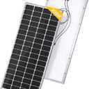 BougeRV 9BB Cell 200 Watts Solar Panel,23% High-Efficiency Mono Module Monocrystalline Technology Work with 12 Volts Charger for RV Camping Home Boat Marine Off-Grid