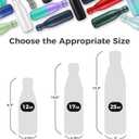 Volhoply 17oz Stainless Steel Water Bottles Bulk, Leakproof Insulated Metal Water Bottle for Sports, Travel, Adult, Black,8 Pack）