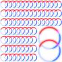 Lewtemi 100 Pcs 22'' Christmas Glow Necklaces Bulk Red White Green Necklaces with 100 Connectors Xmas Accessories Glow in The Dark Party Favors for Kids Adults