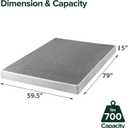 ZINUS 5 Inch Queen Metal Smart Box Spring with Quick Assembly, Mattress Foundation, Strong Metal Frame, Easy Assembly