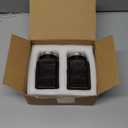 Depression Style Glass Salt and Pepper Shakers (Amber)