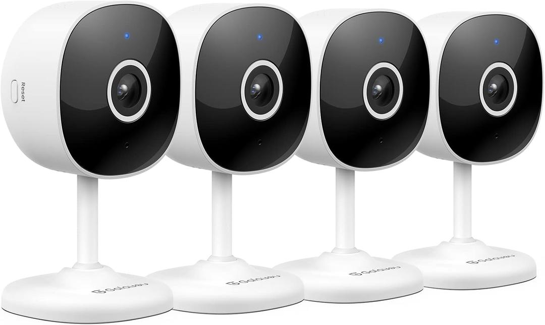 Indoor Cameras for Home Security 2K, Galayou Wireless Baby Monitor with Two-Way Audio, WiFi Cameras with APP for Phone, Smart Siren, Works with Alexa/Google Home(G7-4PACK)