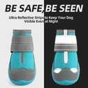 Dog Boots for Large Dogs, Medium Dog Boots & Paw Protectors for Hardwood Floors, Outdoor Dog Booties for Hot Pavement Winter Snow Hiking, Dog Shoes with Reflective Strips