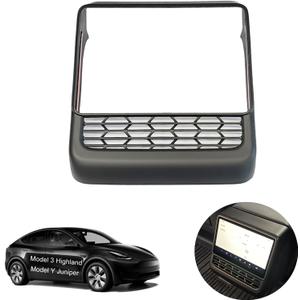 Rear Air Condition Vent Cover for Tesla Model 3 Highland Accessories & 2025 New Model Y Juniper - ABS Material, Rear Air Vent Trim Compatible with 2025 Model Y Juniper & Model 3 2023-2025 (Matte Black)