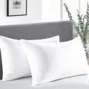 Pillows Queen Size Set of 2, Soft Bed Queen Pillows for Sleeping, Down Alternative Pillows 2 Pack for Back, Stomach or Side Sleepers, Fluffy Cooling Hotel Pillows, Machine Washable (White)