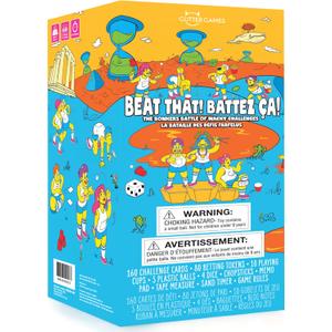 Gutter Games Beat That! Family Game Night Set - 160 Wacky Skill Challenges - Fun Party Activities for Kids and Adults - Interactive Group Game for Birthdays, Holidays, and Gatherings