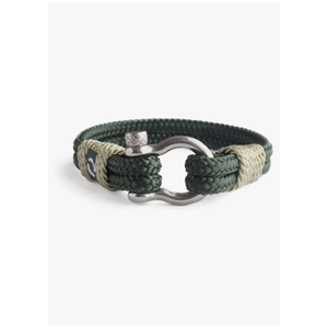 Mens Rope Bracelet - Stainless Steel Silver Shackle, Extremely Durable and Scratch Resistant Waterproof Paracord, Handmade, Nautical Wristband for