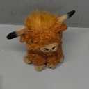 Cute Highland Cows Stuffed Animals,10.5 inches Realistic Cow Plush Toy,Highland Cattle Farm Toy Present for Adults Kids Boys Christmas Halloween Girls Birthday Plush Present