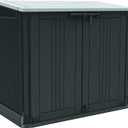 Keter Store-It-Out Prime 4.3 x 3.7 ft. Outdoor Resin Storage Shed with Easy Lift Hinges, Perfect for Yard Tools, Pool Floats and Garden Accessories, Black