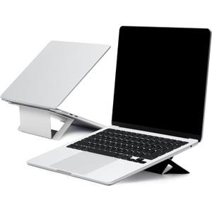 MOFT Laptop Stand for Desk, Adhesive Airflow Laptop Cooling Stand for Heat Dissipation with 2 Adjustable Viewing Angles, Foldable & Portable Computer Stand Compatible with Laptops 11"-16",Misty Cove