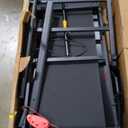 THERUN Incline Treadmill 18" LED Screen & 16.5 Wide Belt, Running Treadmill 2 Layers Shock-Absorbing, Foldable for Indoor Fitness Workouts (Red-Manual Incline)