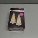 BESPORTBLE 3pcs Acrylic Led Christmas Trees Set with Colorful Glowing Lights Battery Operated Tabletop Holiday Decor for Home Party White